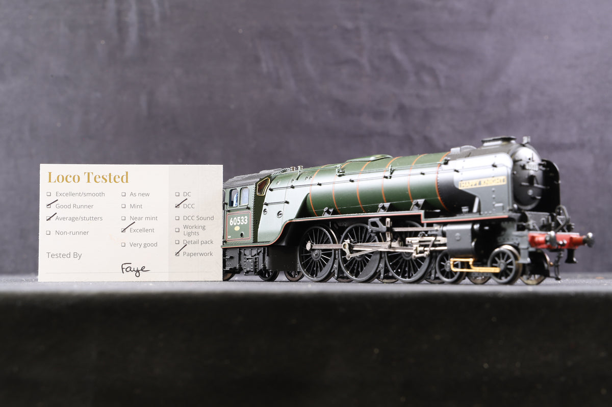 Bachmann OO 31-528 Class A2 &#39;60533&#39; &#39;Happy Knight&#39; BR Green L/C, DCC Fitted