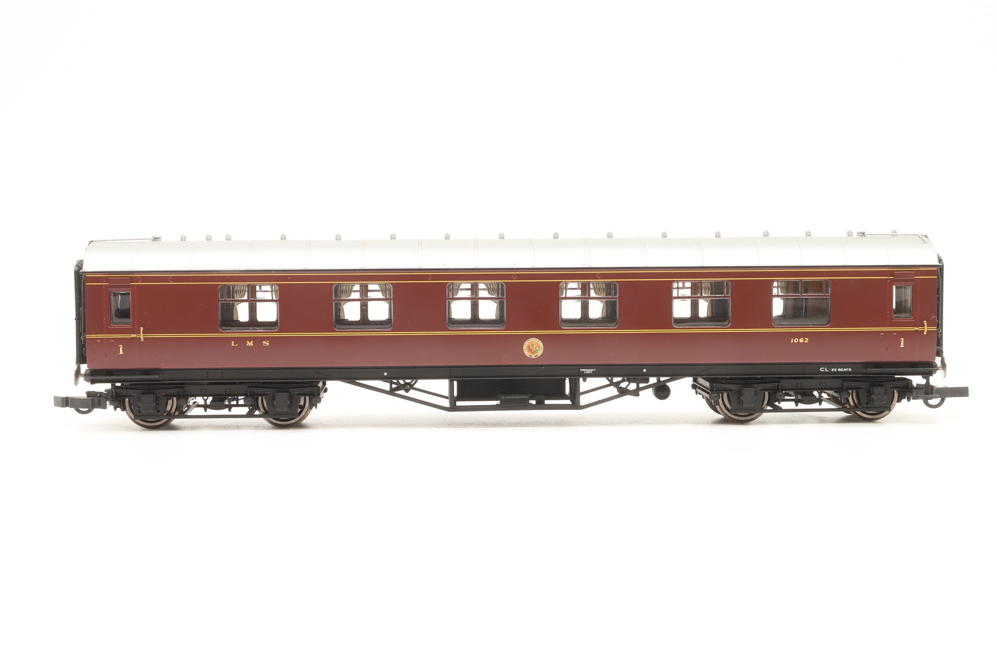 Hornby OO Rake of 6 LMS Coaches, DCC Lighting Fitted