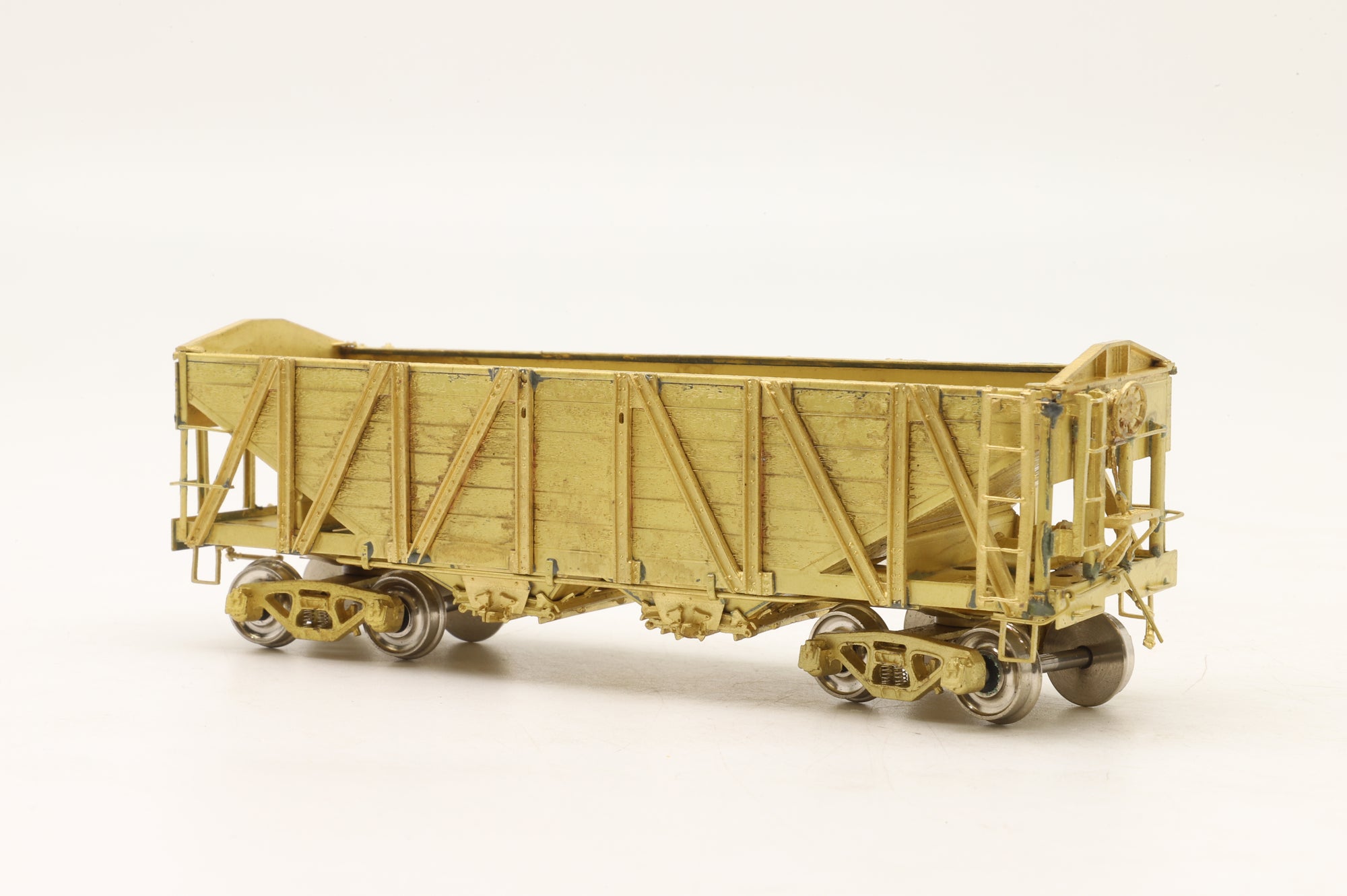 Old & Weary Car Shop HO Brass OWCS 1000 Two Bay Composite Hopper Wagon Unpainted