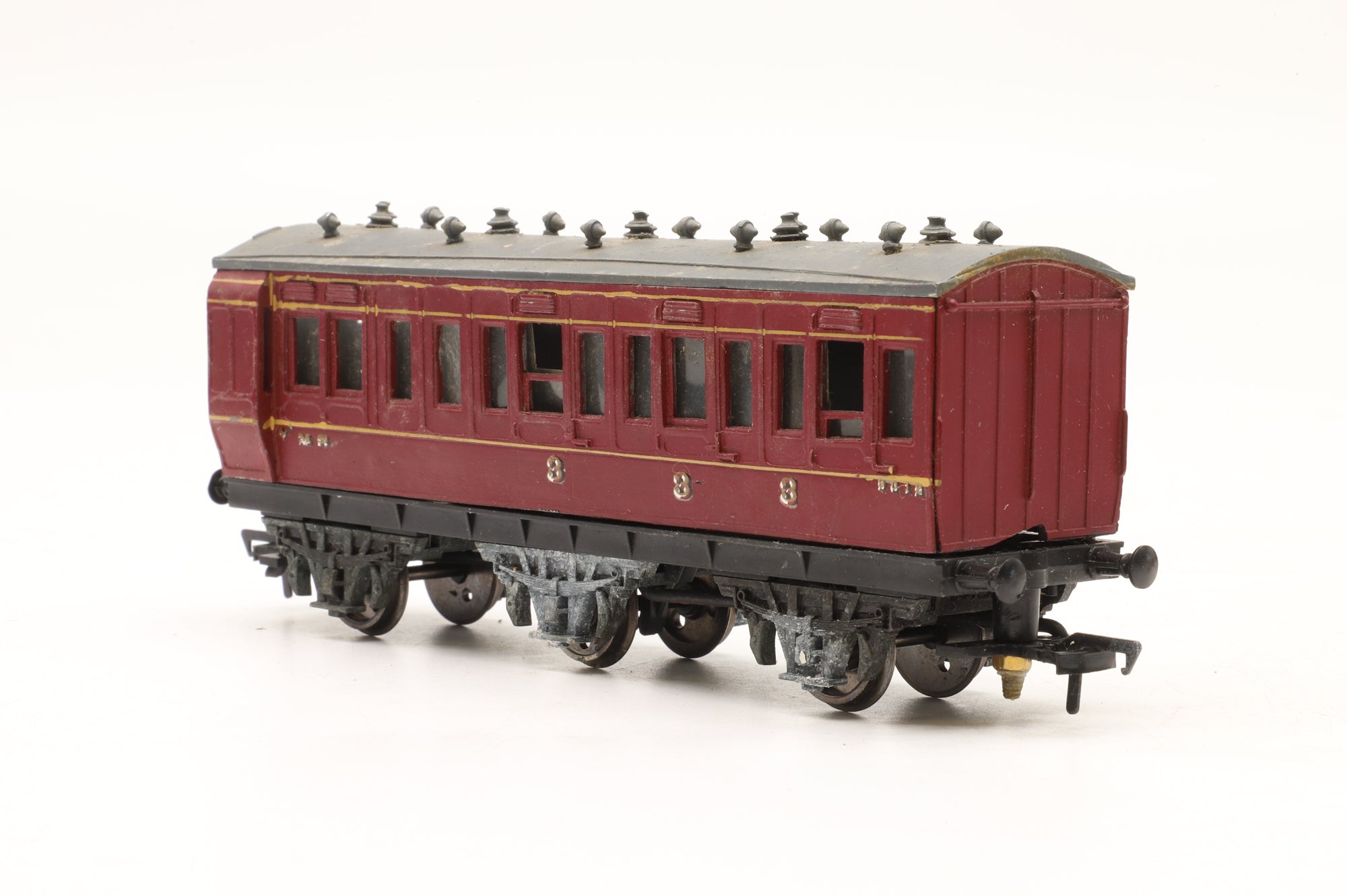 GEM/ Hornby OO Rake Of 4 6 Wheel LNWR Coaches Kit Built