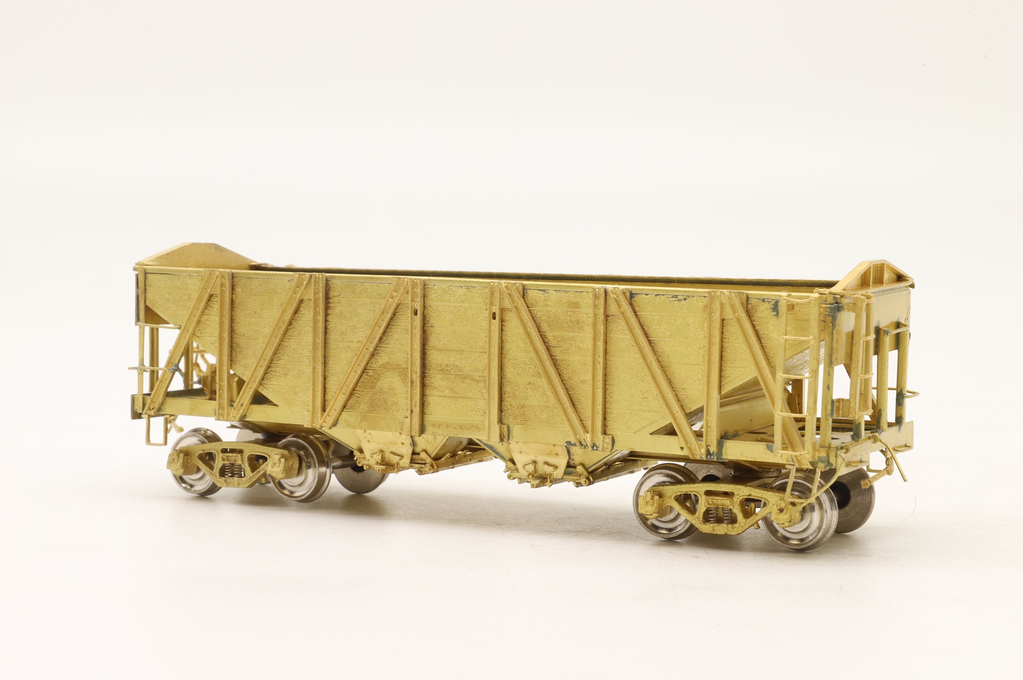 Old & Weary Car Shop HO Brass OWCS 1000 Two Bay Composite Hopper Wagon Unpainted