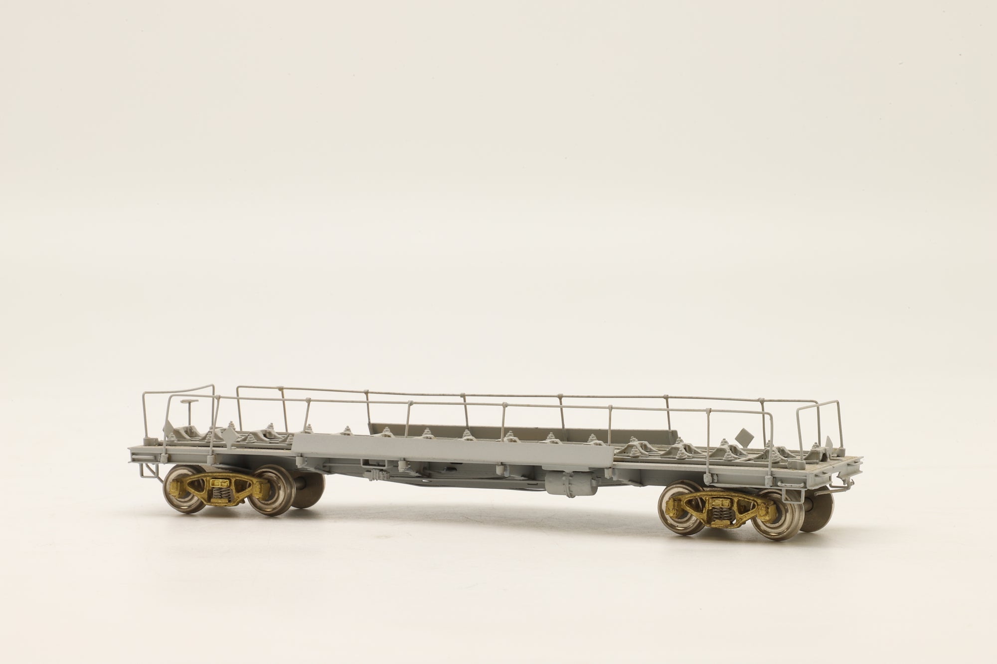 HO Brass Oil Drum Flat Wagon Unpainted
