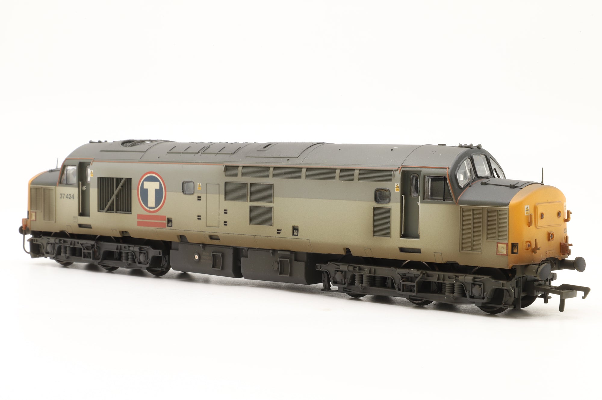 Bachmann OO 32-375 Class 37/6 Diesel 37424 Renumbered & Weathered Transrail DCC Fitted