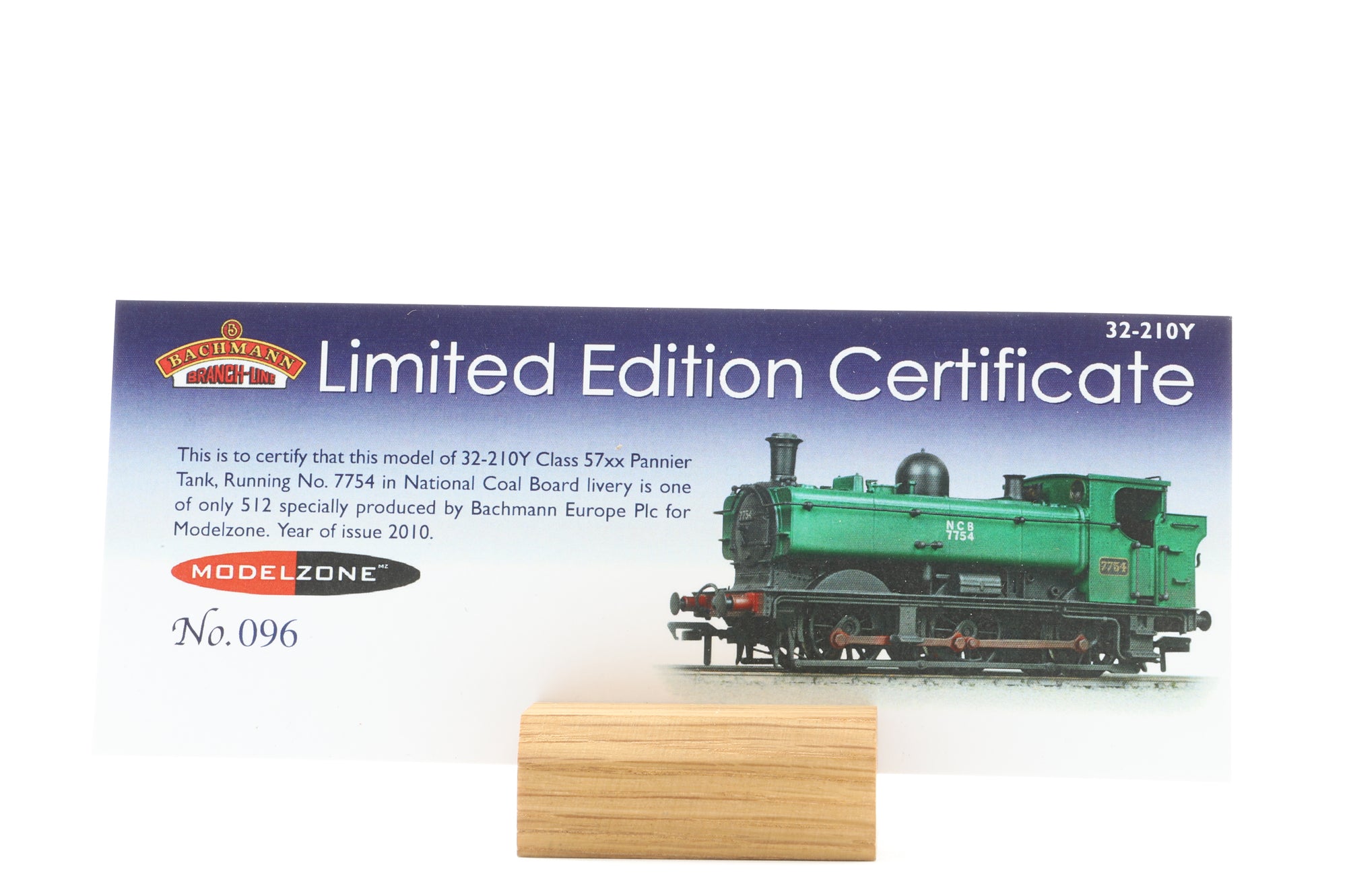 Bachmann OO 32-210Y Class 57xx Pannier Tank '7754' NCB, Excl. Modelzone, Weathered