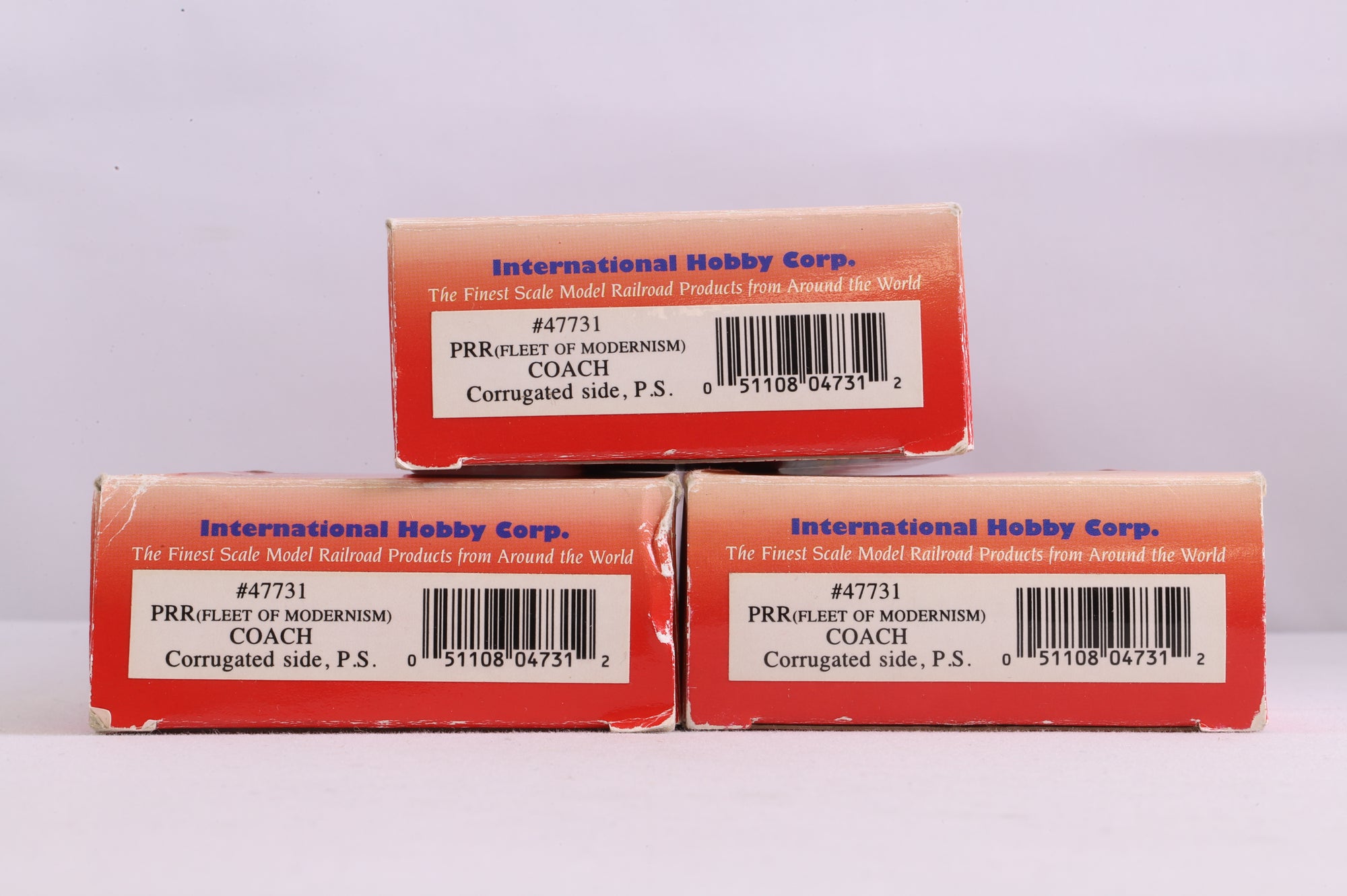IHC HO 47731 Rake Of 3 PRR Corrugated Coaches