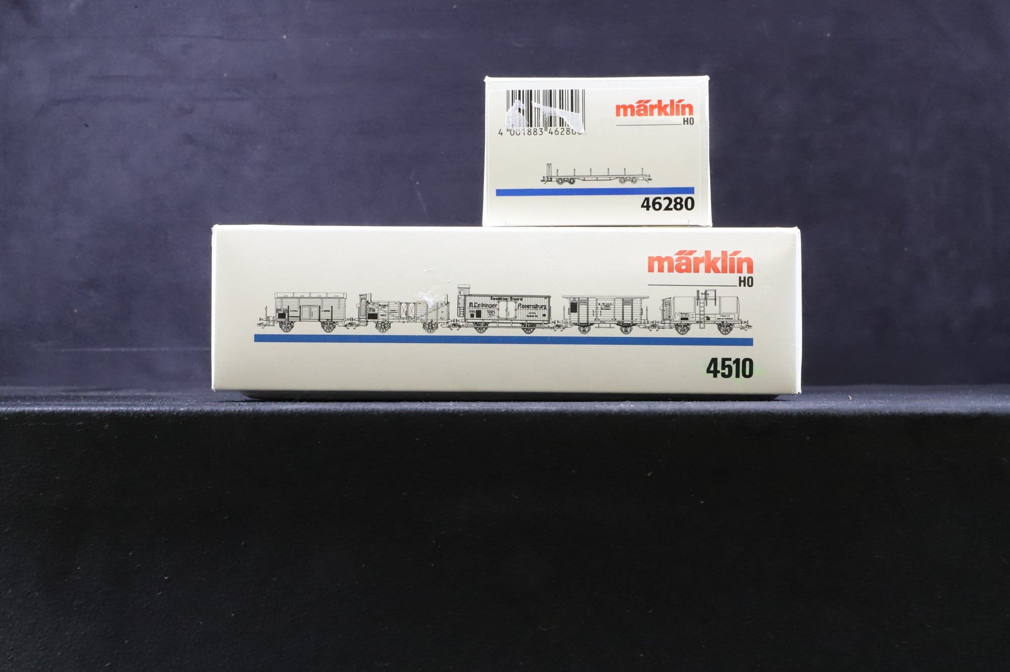 Marklin HO 4510/46280 Set of 5 'Württemberg' Goods Wagons & Flat Wagon in Royal Bavarian Livery