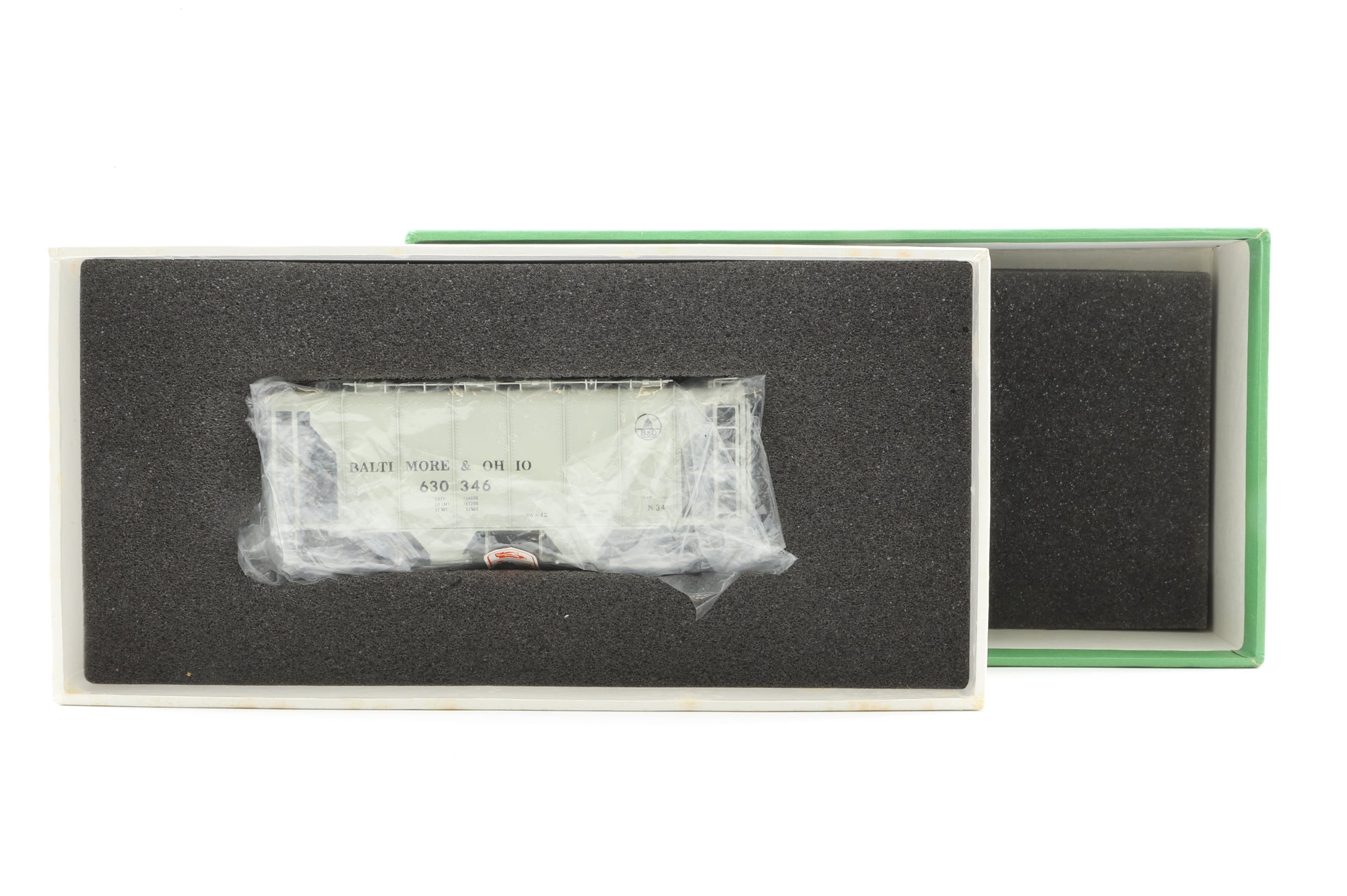 Overland Models HO Brass 1390 'N-34" Covered Hopper Wagons Top Type Baltimore & Ohio No.603346