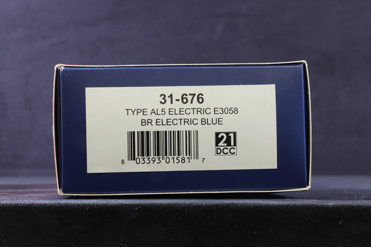 Bachmann OO 31-676 Type AL5 E3058 in BR Electric Blue w/ Aluminium Crests