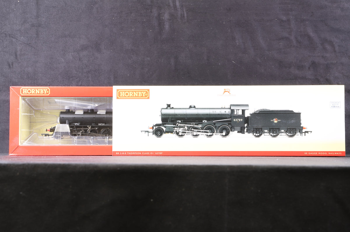 Hornby OO R3090 2-8-0 Thompson Class O1 &#39;63789&#39; BR Black L/C