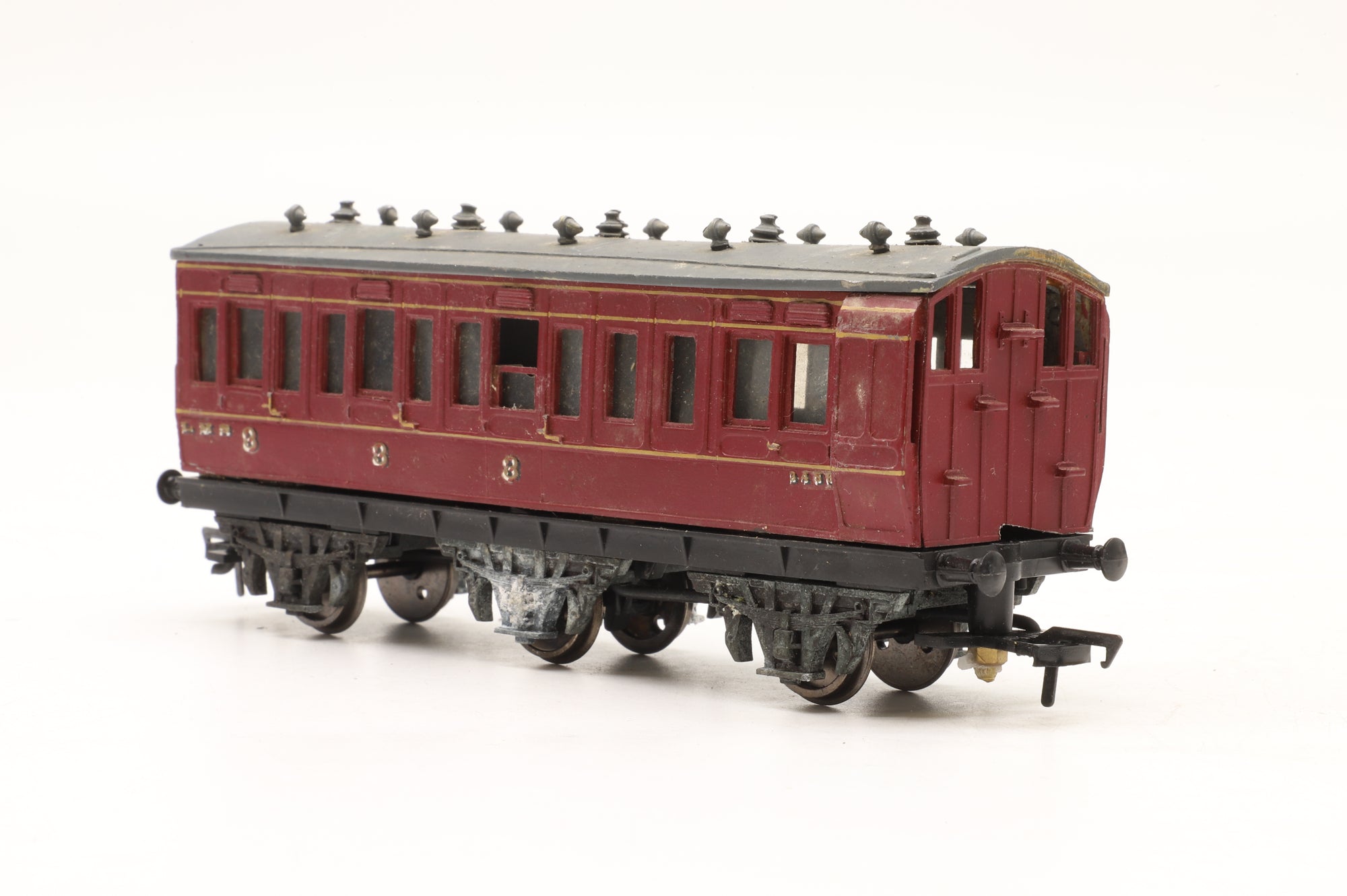 GEM/ Hornby OO Rake Of 4 6 Wheel LNWR Coaches Kit Built