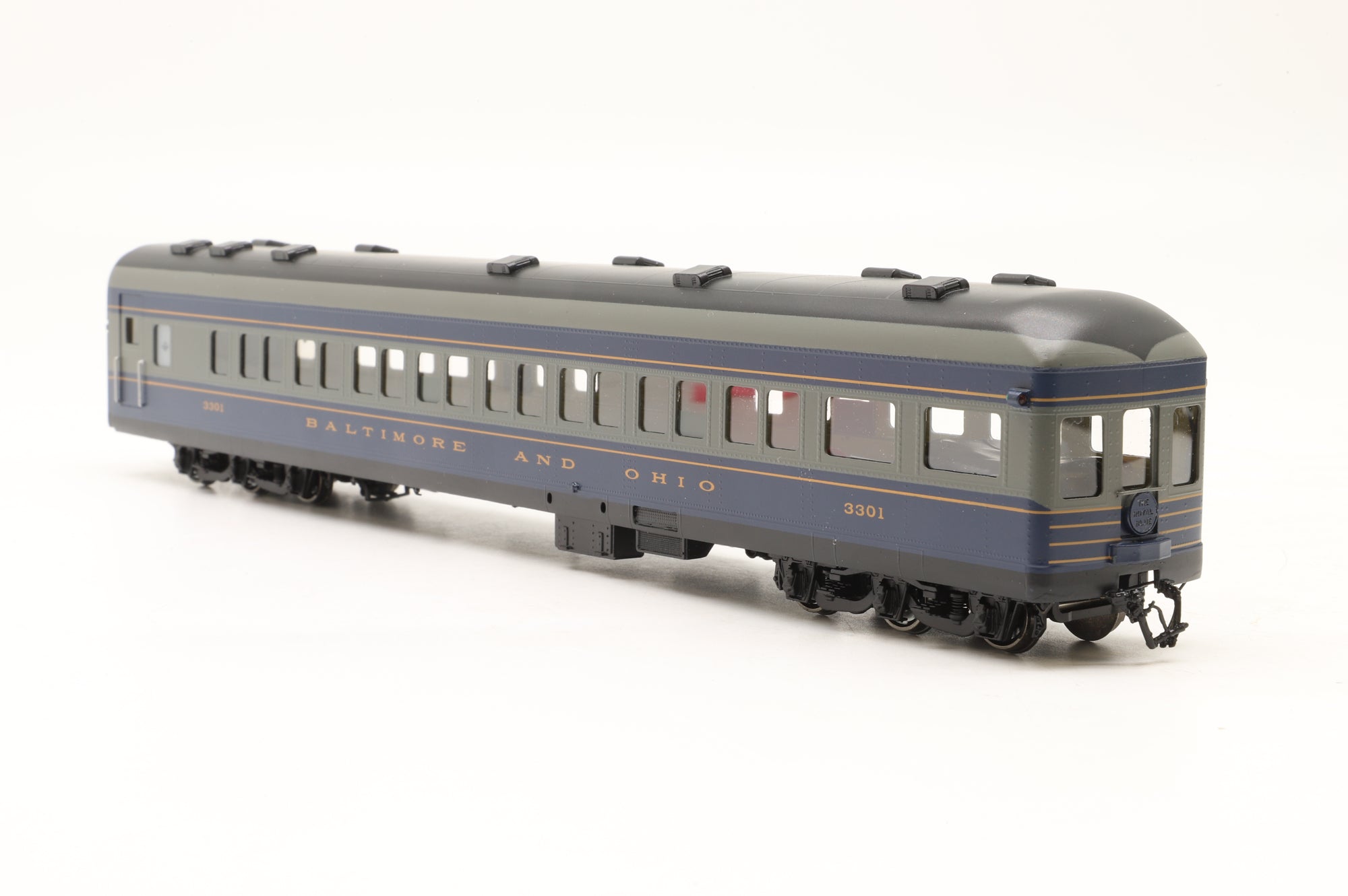 MTS Imports HO Brass Baltimore & Ohio Passenger Car Set 'The Royal Blue' Factory Painted