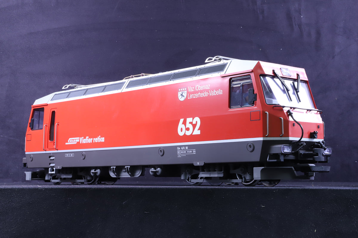 LGB G Scale 26420 Class Ge 4/4 III 652 of the RhB DC &amp; DCC Sound