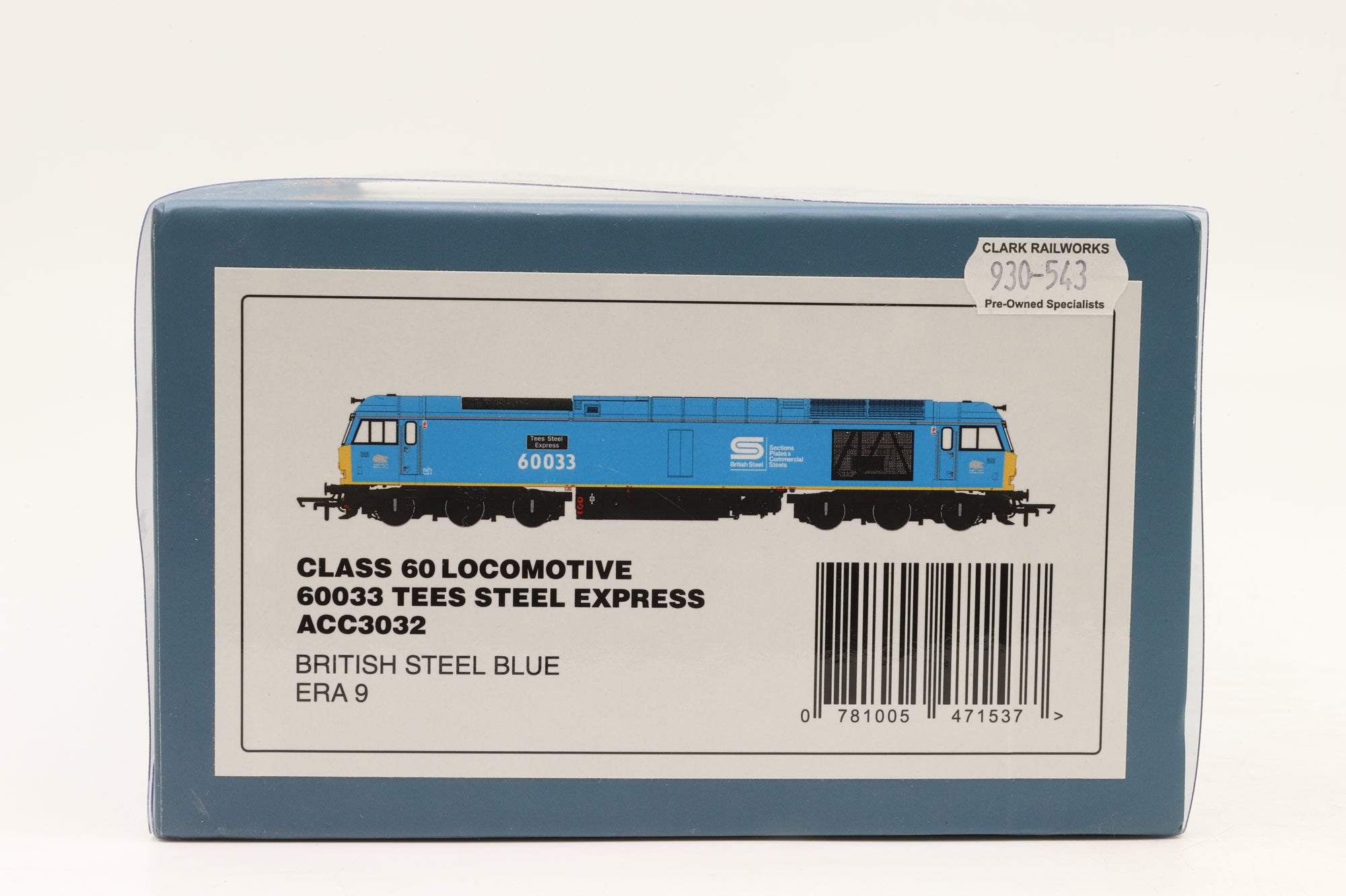 Accurascale OO ACC3032 Class 60 60033 'Tees Steel Express' in British Steel/EWS Blue