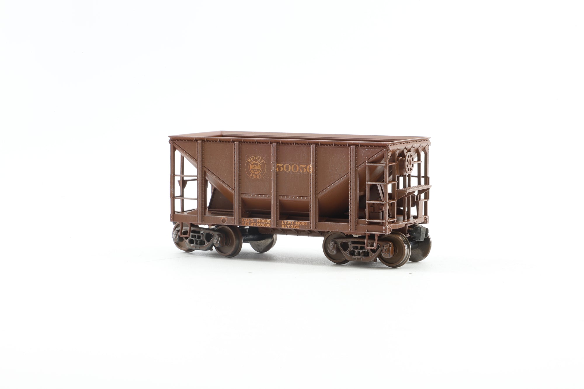 Walthers HO 910-58107 6-Pack of 24' Michigan Ore Cars in DMIR Brown - Pro-Customised/Weathered