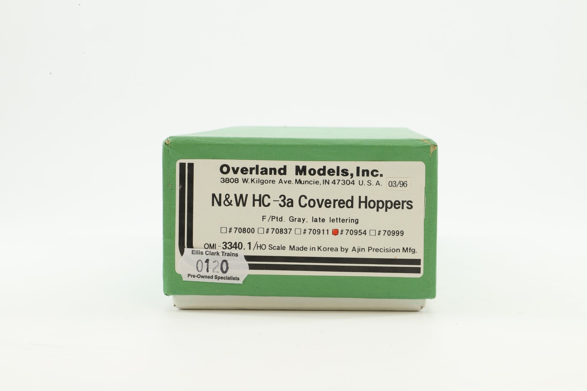 Overland Models HO Brass OMI-3340.1 Hopper Covered N&W Class HC-3a '70954'