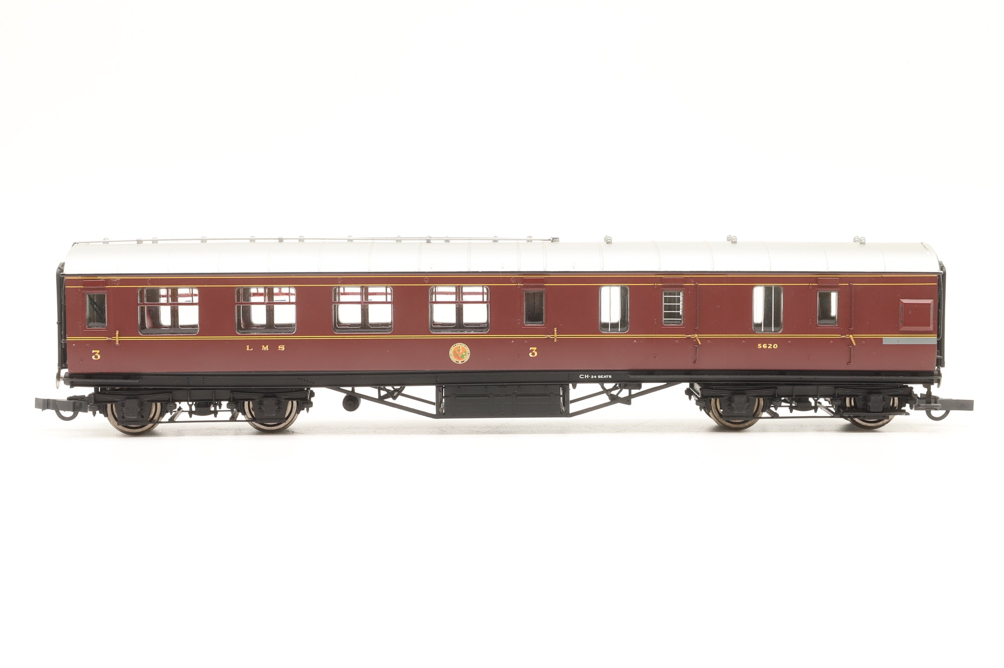 Hornby OO Rake of 6 LMS Coaches, DCC Lighting Fitted