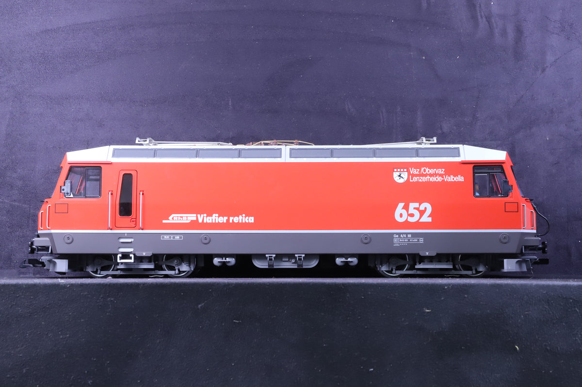 LGB G Scale 26420 Class Ge 4/4 III 652 of the RhB DC &amp; DCC Sound
