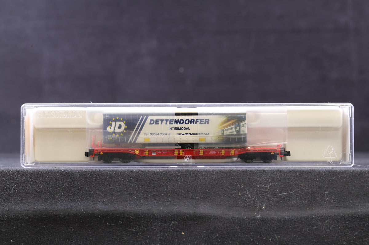 Fleischmann N 6660009 Rake Of 5 Container Wagons