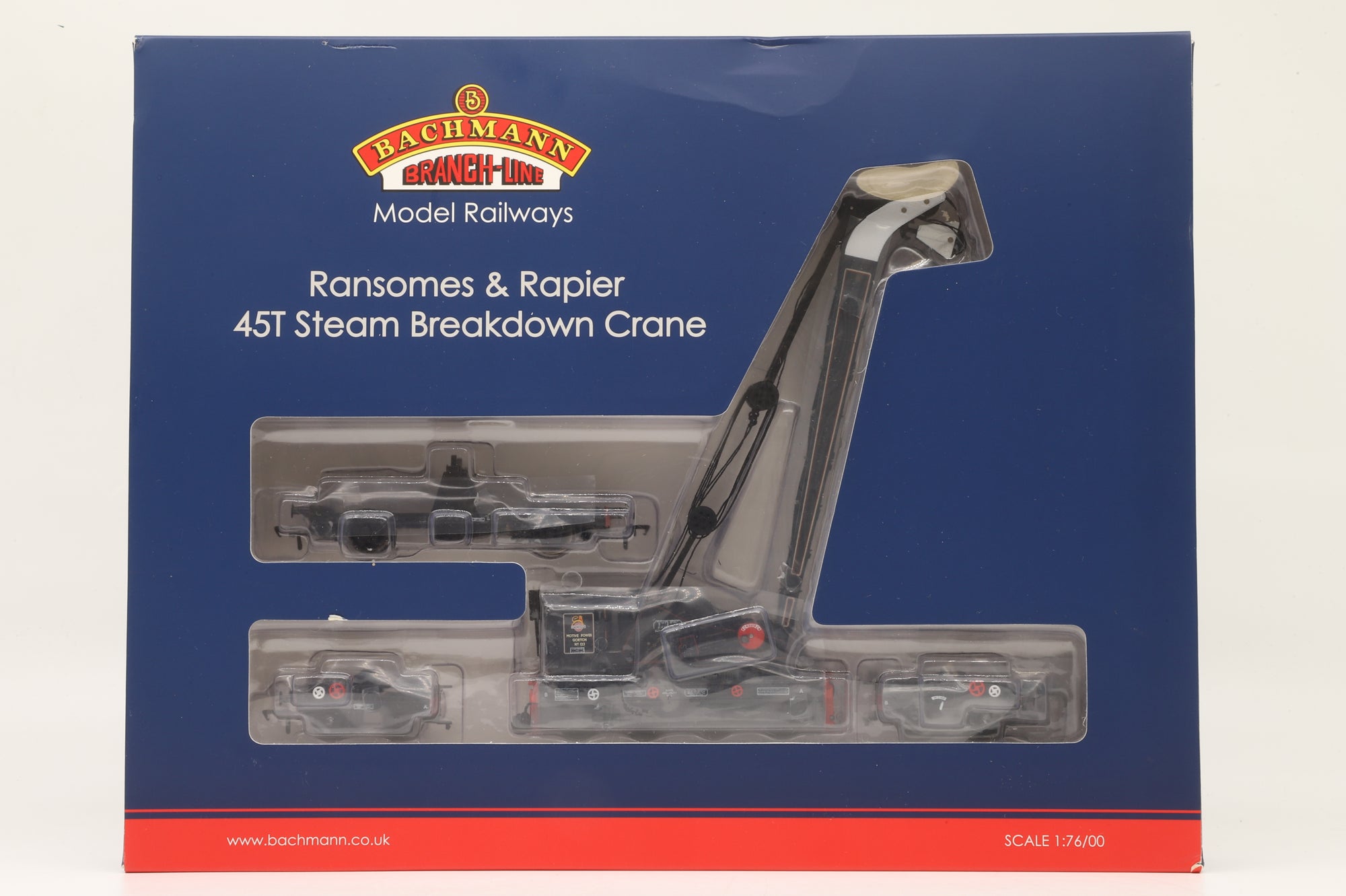 Bachmann OO 38-802 Ransomes & Rapier 45 Ton Steam Crane '122' BR Lined Black E/C