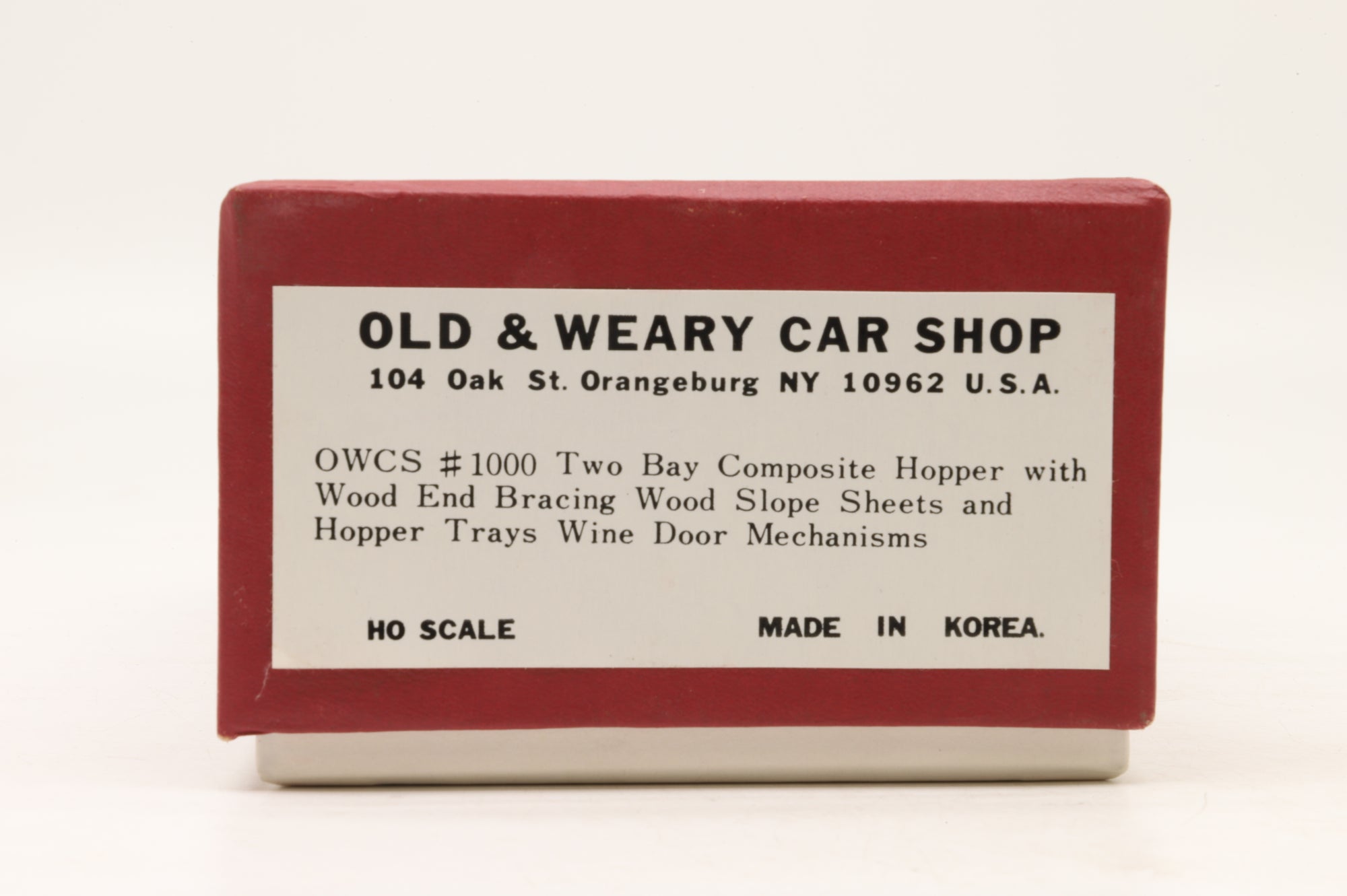Old & Weary Car Shop HO Brass OWCS 1000 Two Bay Composite Hopper Wagon Unpainted