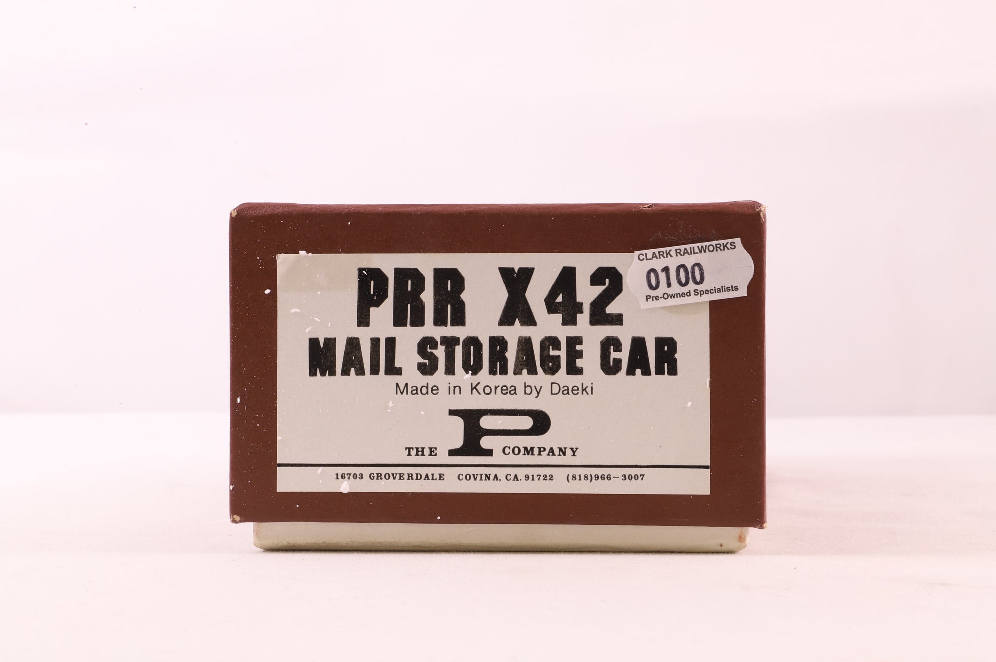 The P Company HO Brass Passenger Car PRR Class X42 Mail Storage Car '2549'