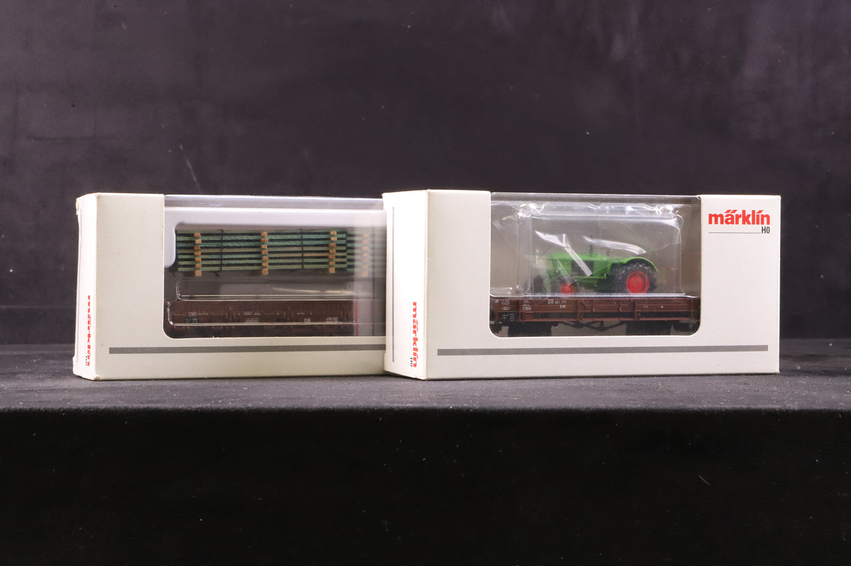 Marklin HO Rake Of 2 DB Wagon &amp; Loads Inc, 00761-15 &amp; 46975