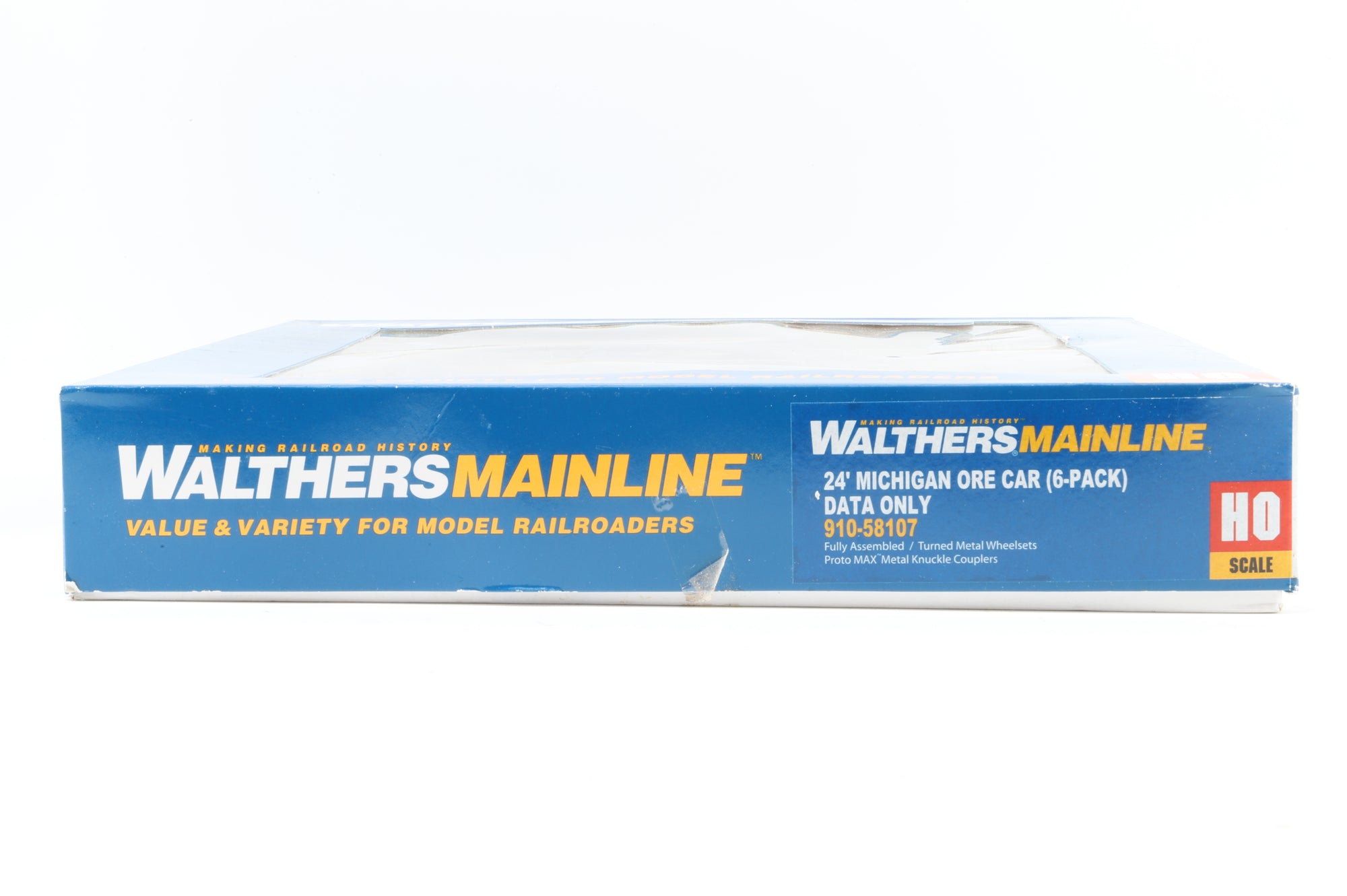 Walthers HO 910-58107 6-Pack of 24' Michigan Ore Cars in DMIR Brown - Pro-Customised/Weathered