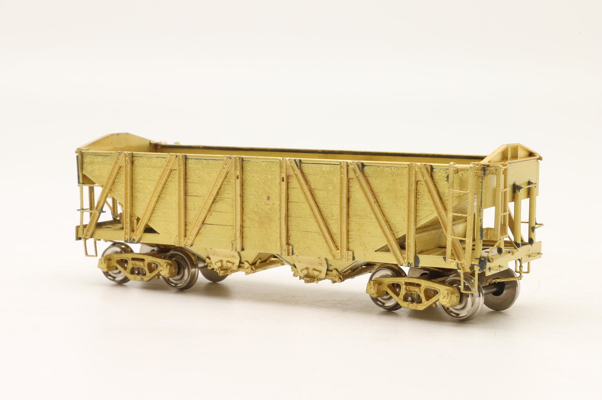 Old & Weary Car Shop HO Brass OWCS 1000 Two Bay Composite Hopper Wagon Unpainted