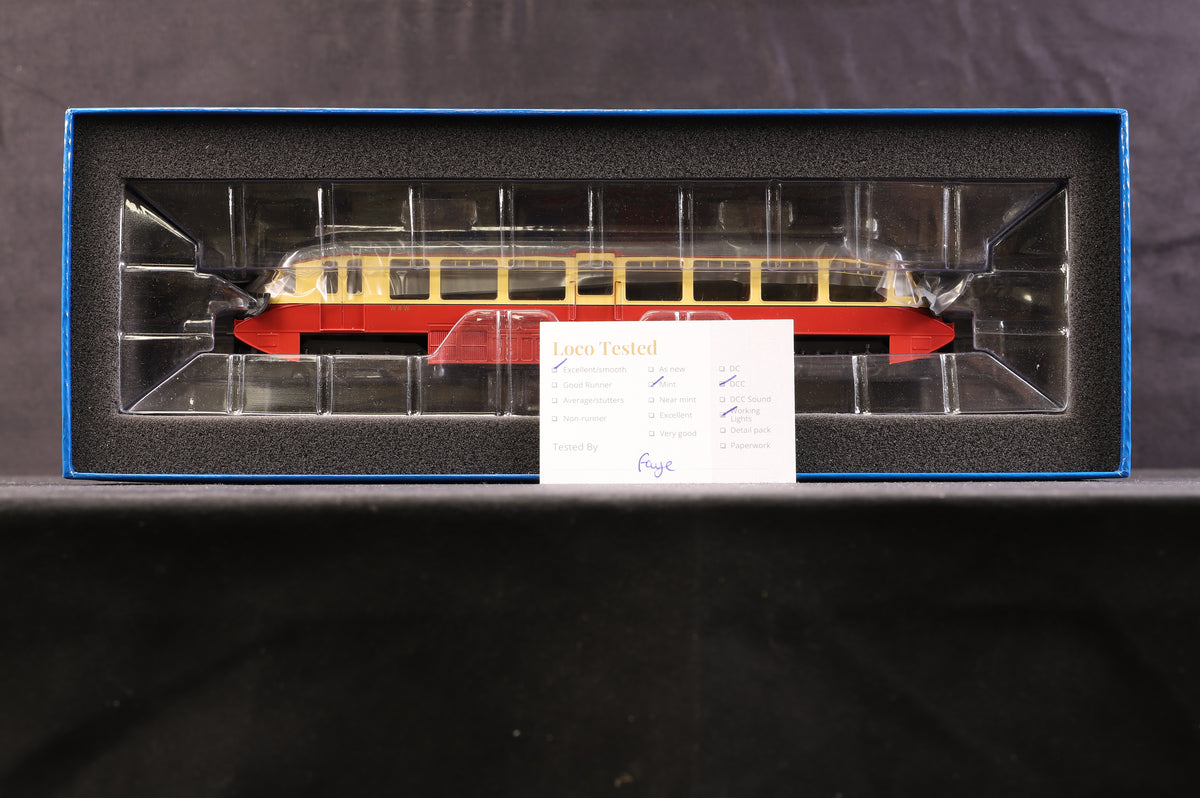 Dapol OO 4D-011-008 Streamlined Railcar W8 BR Lined Carmine &amp; Cream, DCC