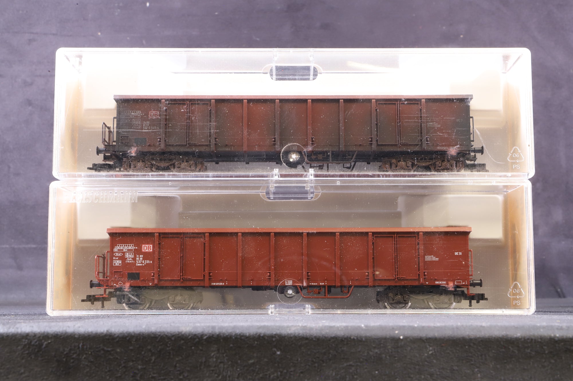 Fleischmann HO 82 5283 Rake Of 4 High Sided Mineral Wagons