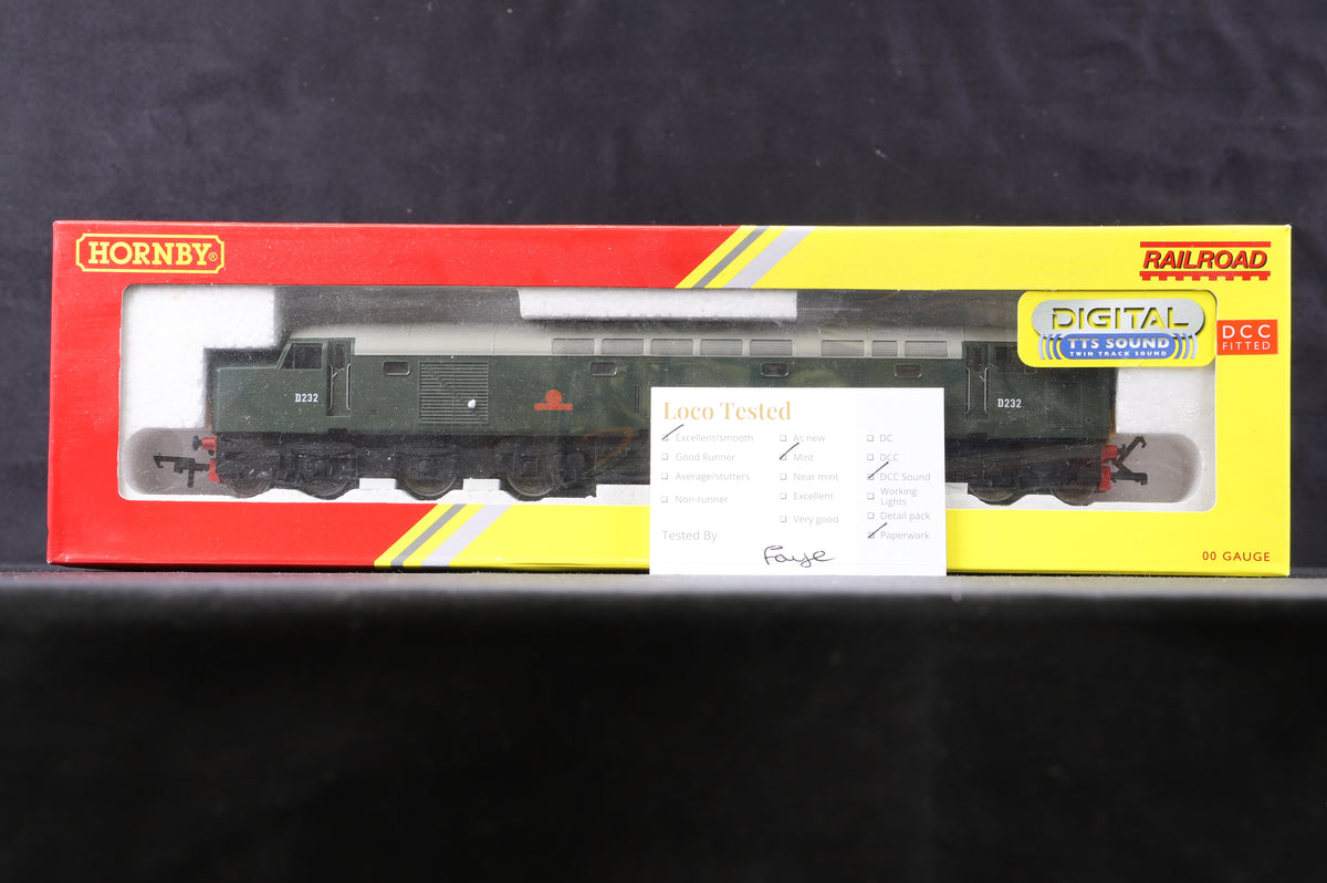 Hornby Railroad OO R3286TTS Class 40 &#39;&#39;D232&#39; &#39;Empress of Canada&#39; BR Green L/C, DCC Sound