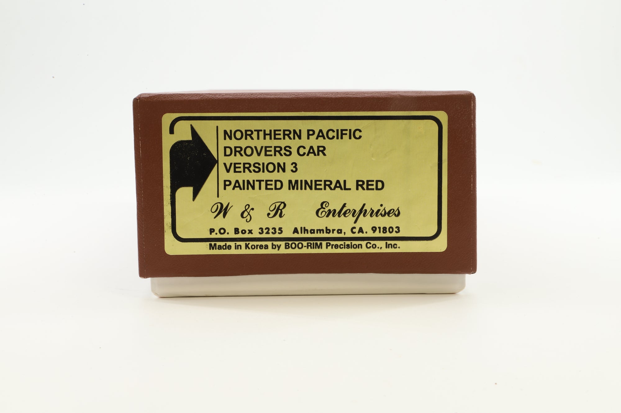 W&R Enterprises HO Brass 3235 Drovers Car NP v3  Mineral Red '2059'