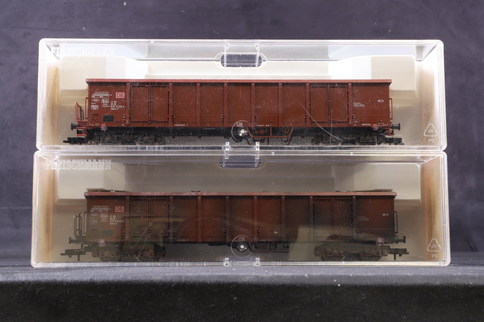 Fleischmann HO 82 5283 Rake Of 4 High Sided Mineral Wagons