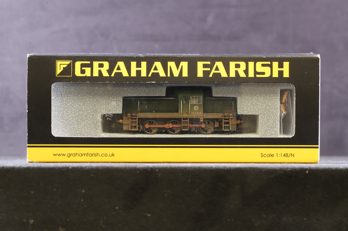 Graham Farish N 372-951 Class 14 &#39;D9523&#39; BR Green Wasp Stripes Weathered