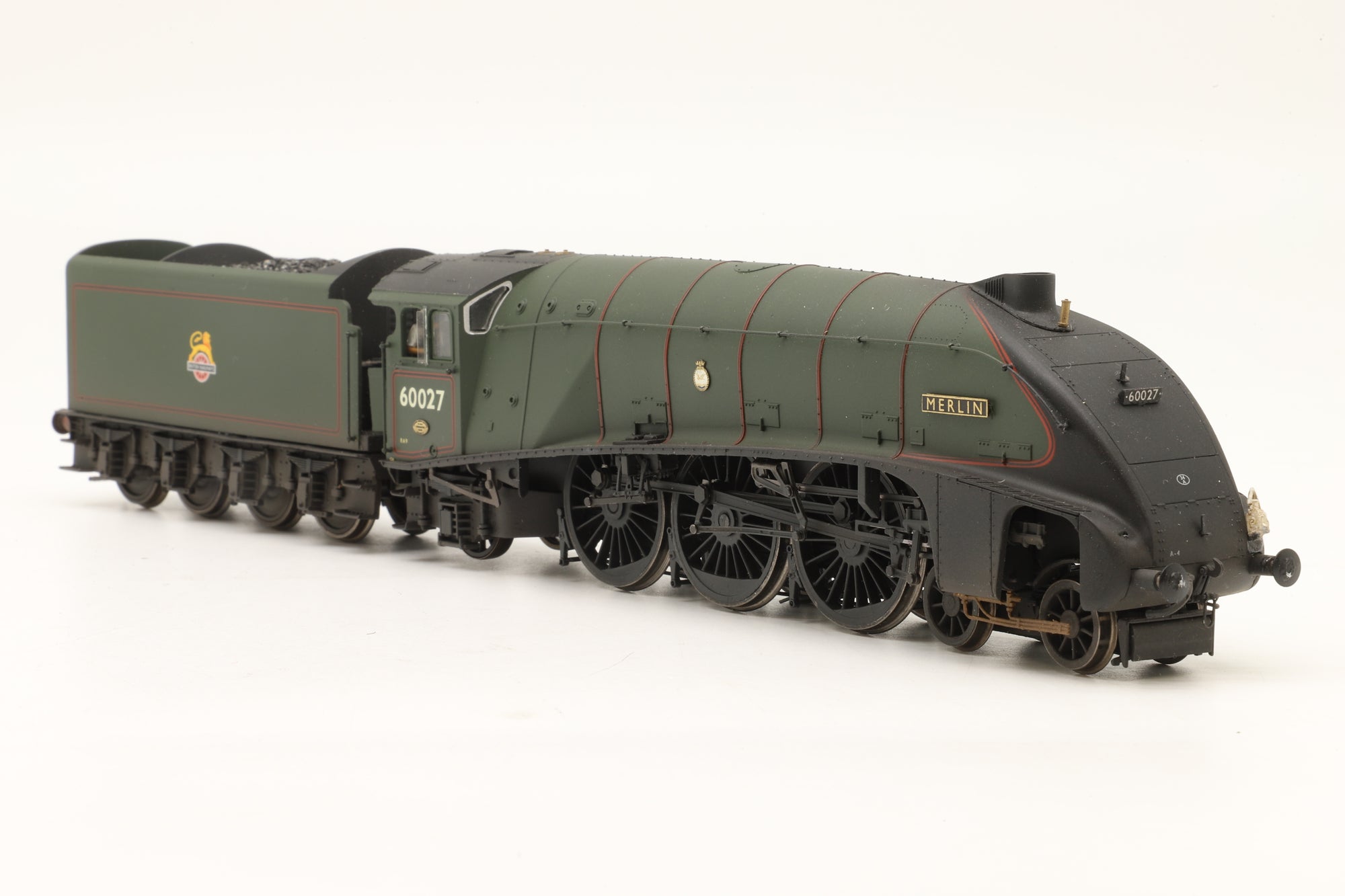 Hornby OO R3522 Class A4 '60027' 'Merlin' BR Lined Green E/C Renamed & Weathered DCC Sound