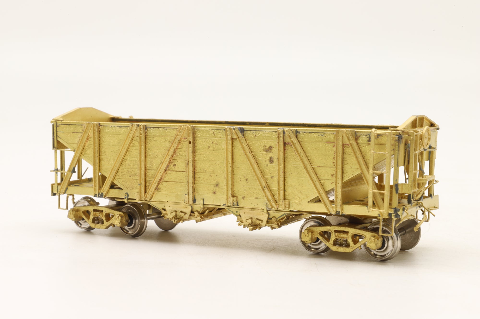 Old & Weary Car Shop HO Brass OWCS 1000 Two Bay Composite Hopper Wagon Unpainted