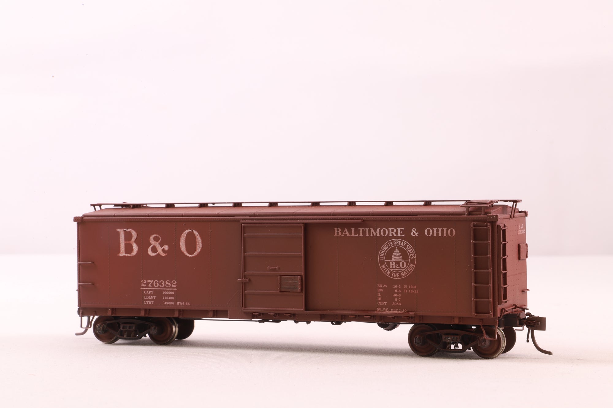 Iron Horse Models HO Brass #16032.1  M-26 Box Car No.276382 Baltimore & Ohio, Lightly Weathered