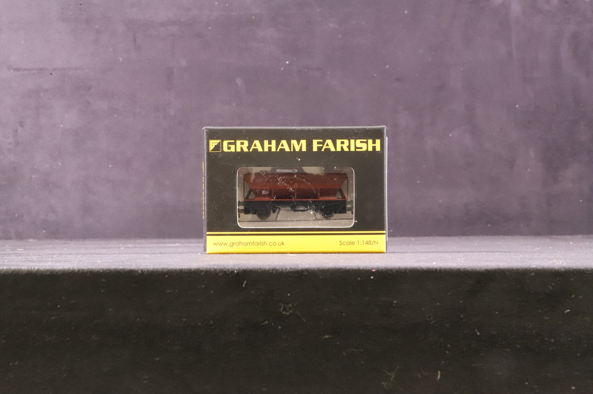 Graham Farish N Rake Of 5 HEA/HSA Hopper Wagons BR Bauxite Inc. 373-502B &amp; 502Cx4