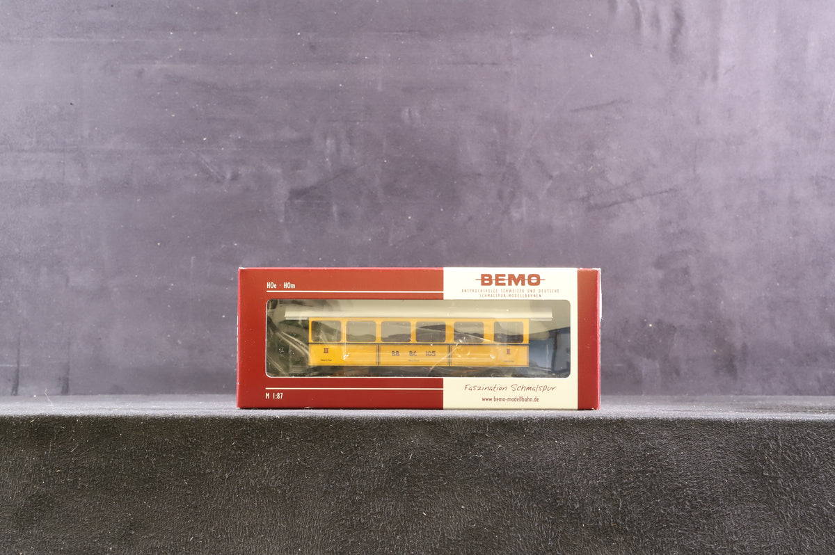 Bemo HOm 3233 165 RhB Velay Express Yellow Coach