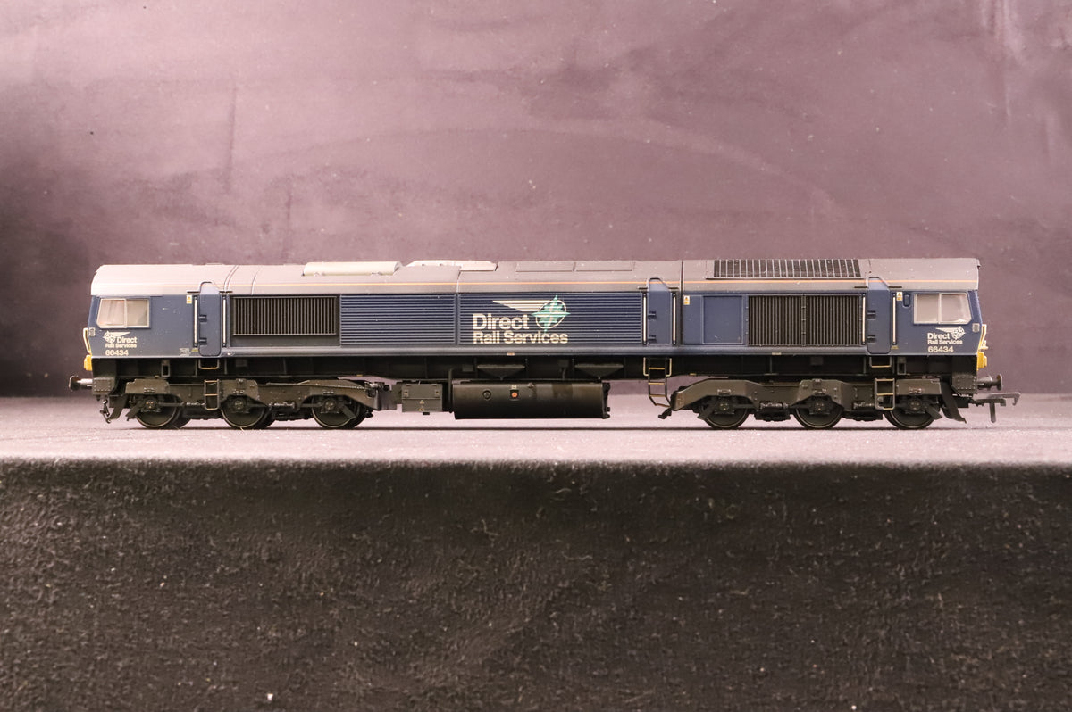 Bachmann OO 32-982 Class 66 Diesel &#39;66434&#39; DRS Plain Blue Compass Weathered