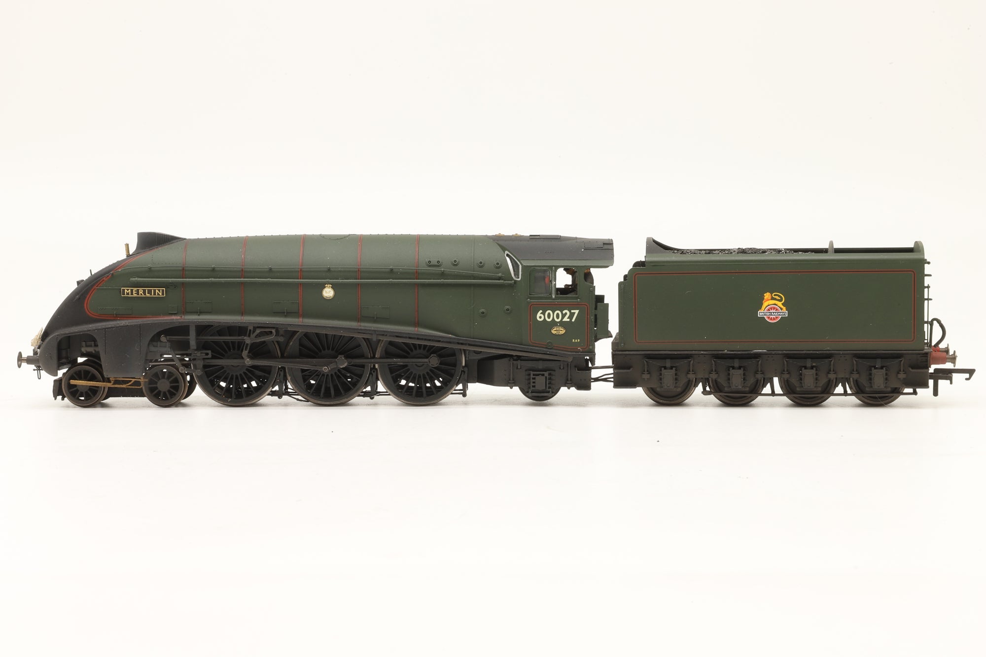Hornby OO R3522 Class A4 '60027' 'Merlin' BR Lined Green E/C Renamed & Weathered DCC Sound