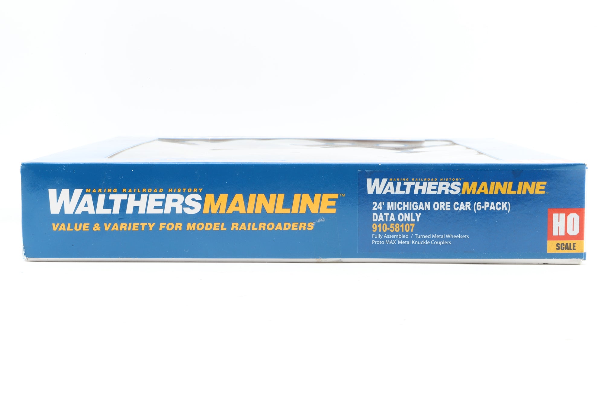 Walthers HO 910-58107 6-Pack of 24' Michigan Ore Cars in DMIR Brown - Pro-Customised/Weathered