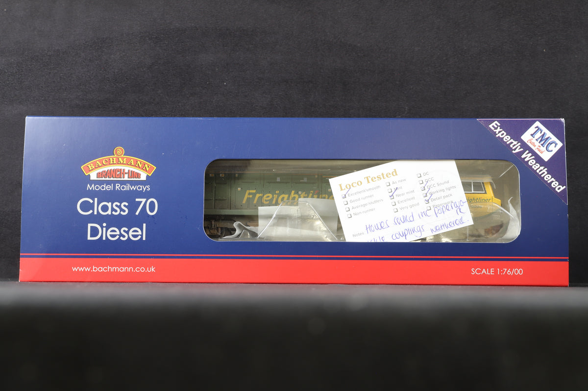 Bachmann OO 31-585 Class 70 Diesel &#39;70006&#39; Freightliner, DCC Sound &amp; TMC Weathered