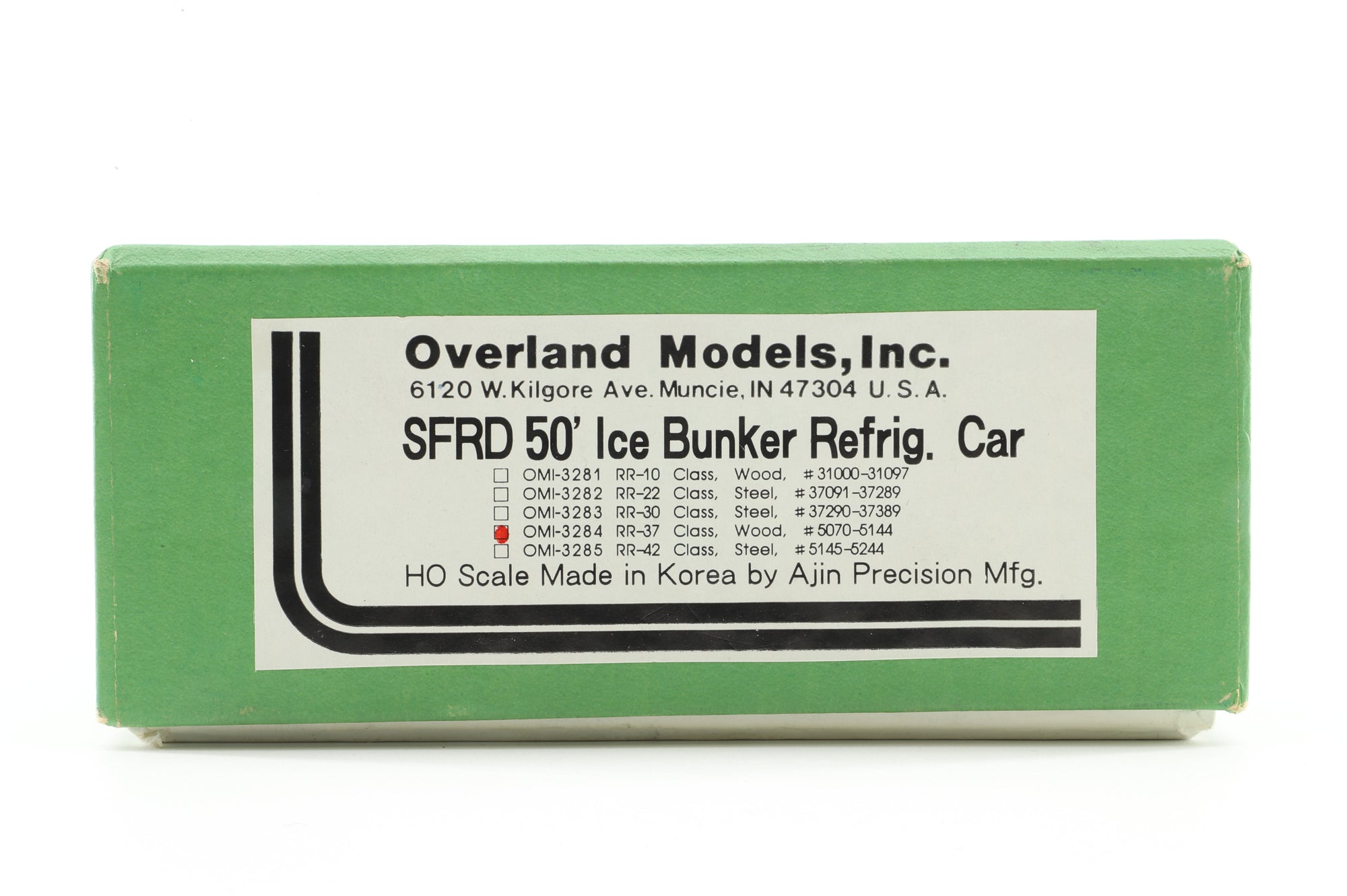 Overland Models HO Brass 3284 SFRD 50' Ice Bunker Refrigerator Car No.5076