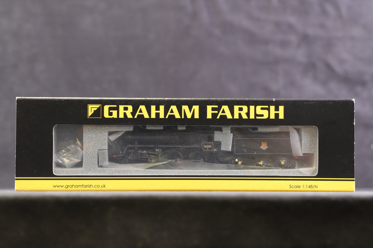 Graham Farish N 372-650 Standard Class 4MT 2-6-0 &#39;76053&#39; BR Lined Black E/C