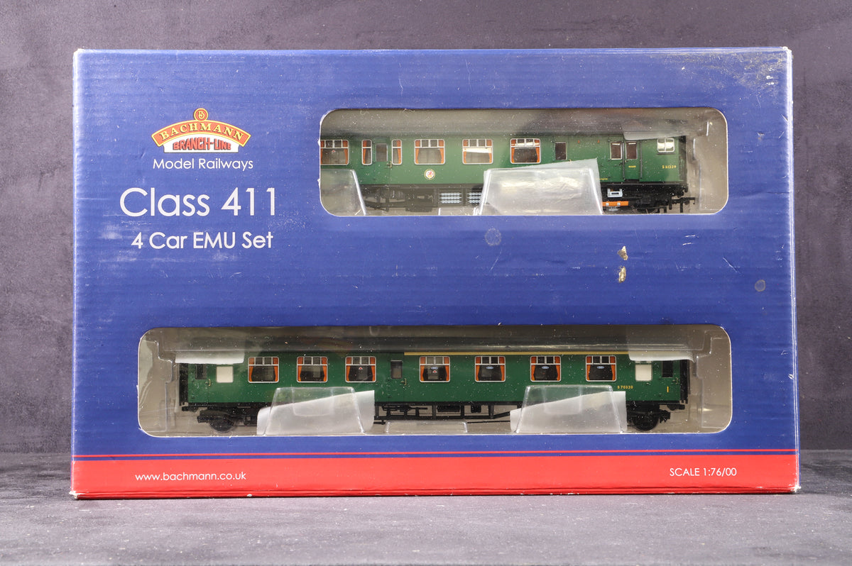 Bachmann OO 31-426A 4CEP EMU 7126 Late SR Multiple Unit Green With Yellow Warning Panels