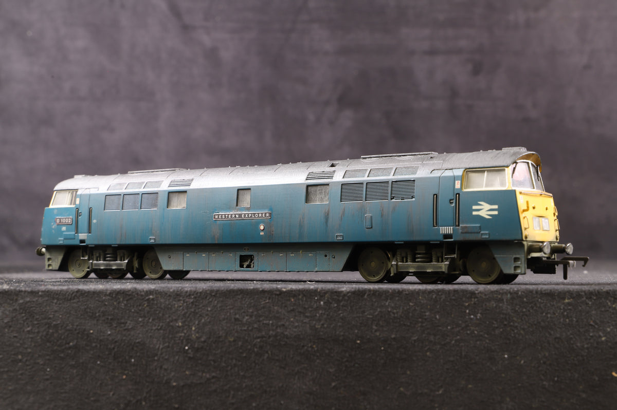 Heljan OO 5200 Class 52 &#39;D1002&#39; &#39;Western Explorer&#39; BR Blue Renumbered Weathered