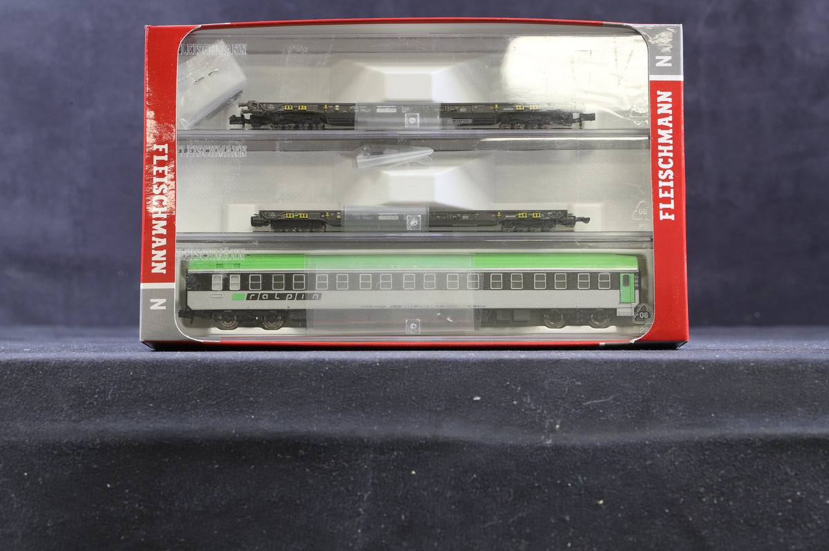 Fleischmann N 827112 Pack Of 2 Wagons &amp; 1 Ralpin Coach