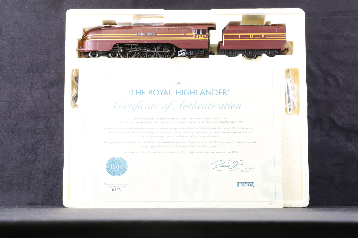 Hornby OO R2659M The Royal Highlander Train Pack Ltd Ed 0985/ 1500