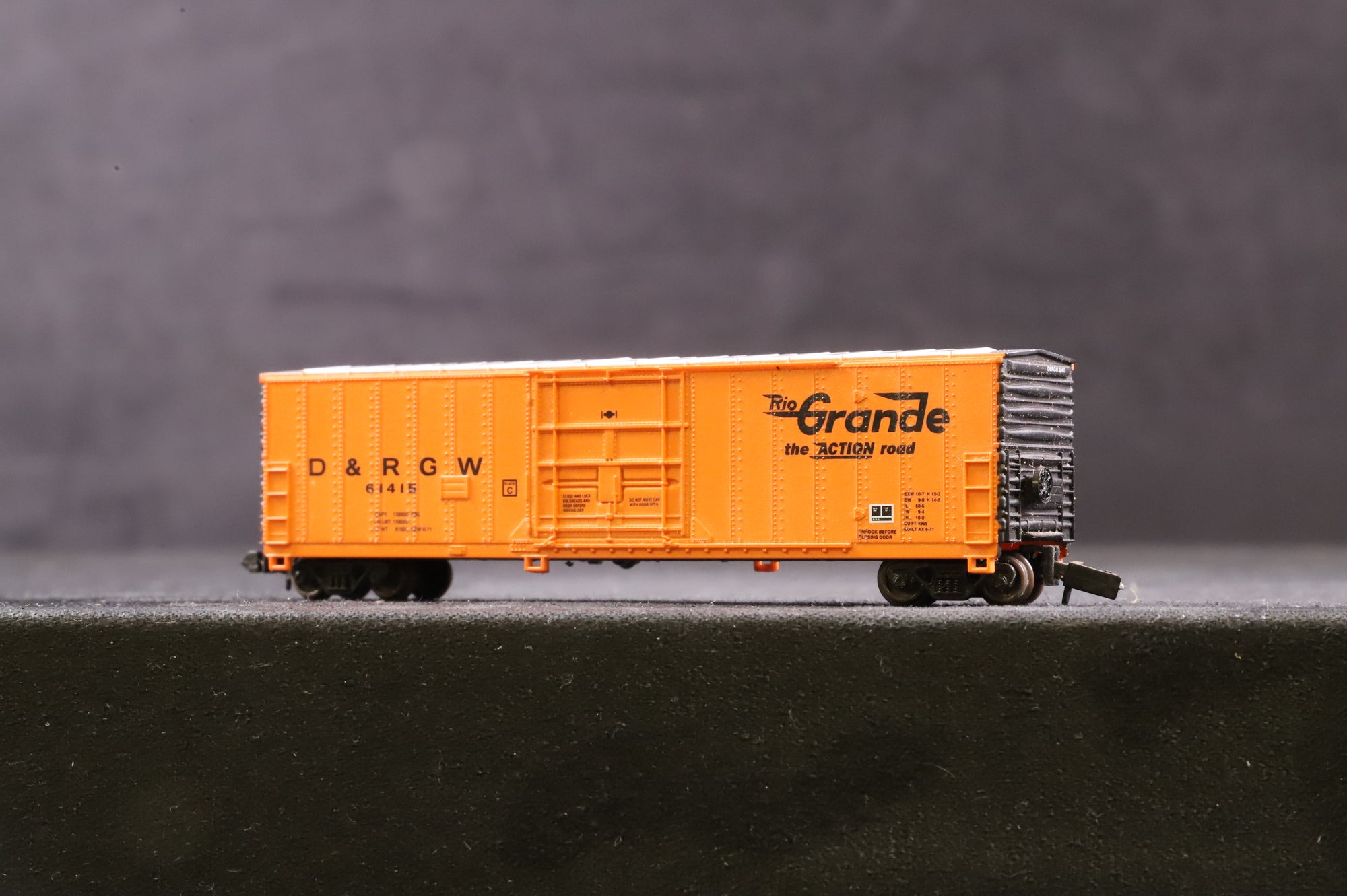 Atlas N Gauge Rake of 3 'Rio Grande' Wagons